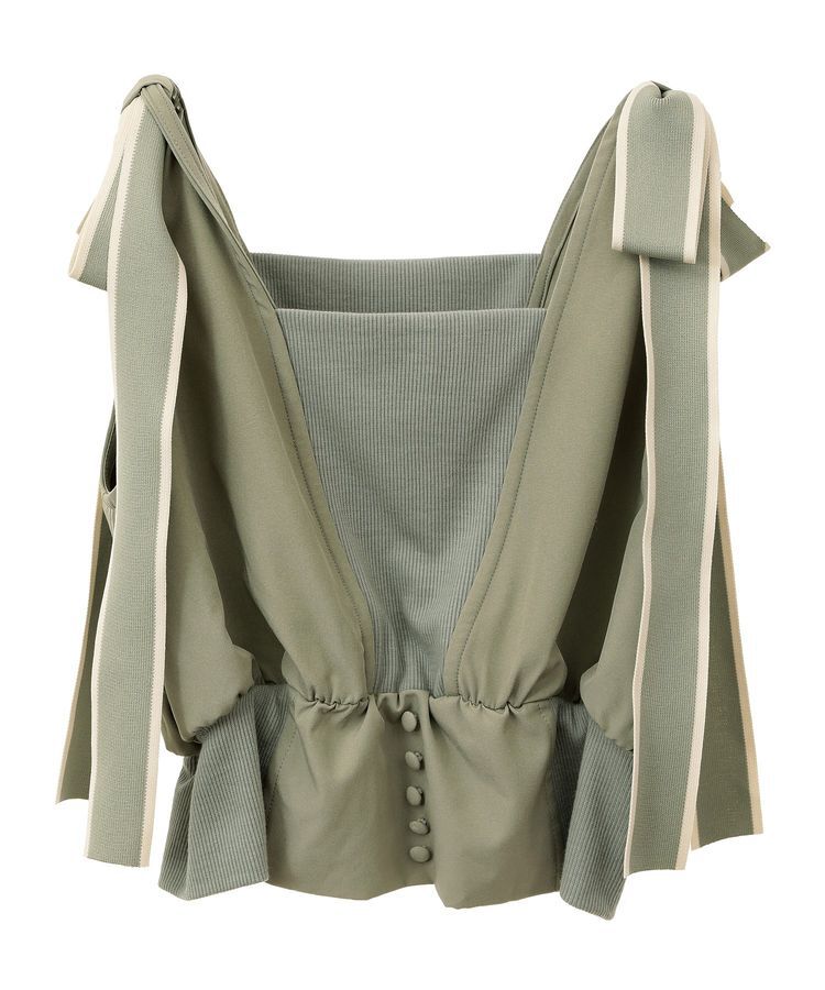 Green Parks「・swing by ショルダーリボンノースリーブ」|Tシャツ・カットソー|