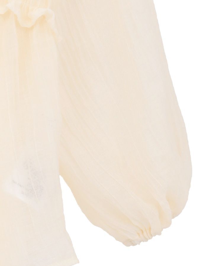 Green Parks「kids Vネックフリルシアープリーツブラウス」|シャツ・ブラウス|