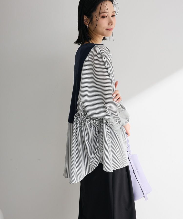 Green Parks「脇リボンドッキングチュニック」|Tシャツ・カットソー|