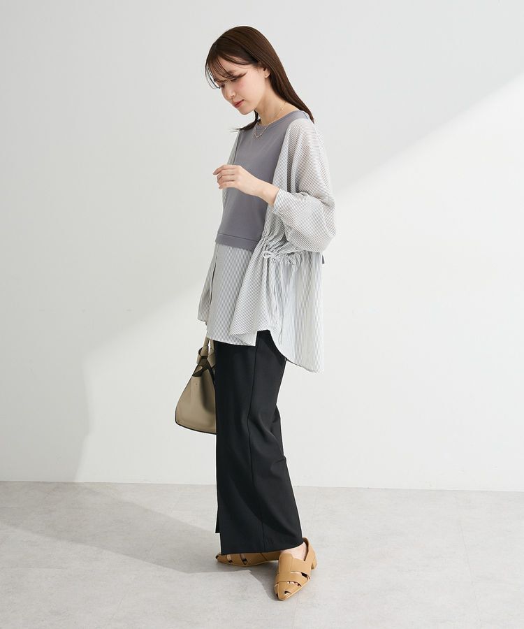 Green Parks「脇リボンドッキングチュニック」|Tシャツ・カットソー|