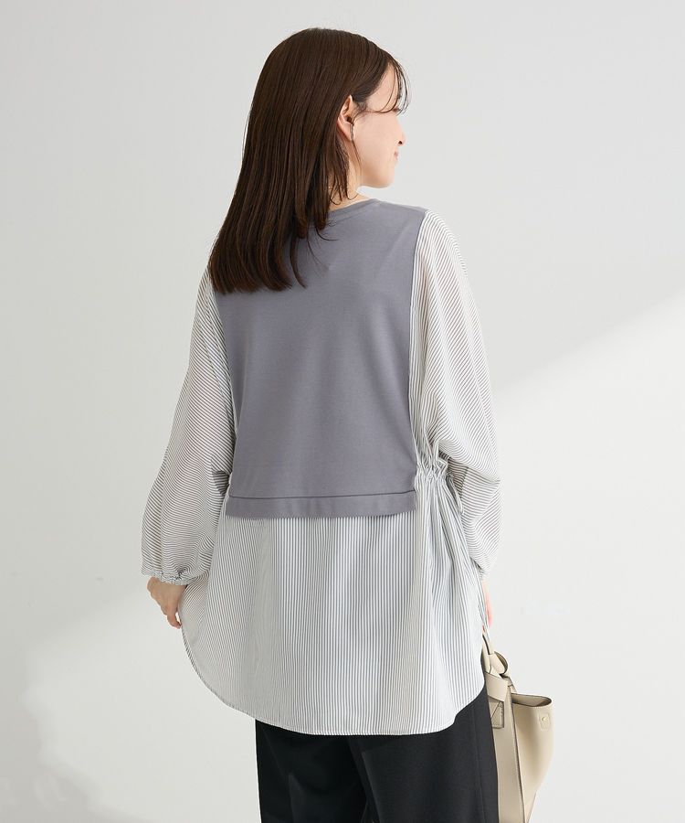 Green Parks「脇リボンドッキングチュニック」|Tシャツ・カットソー|