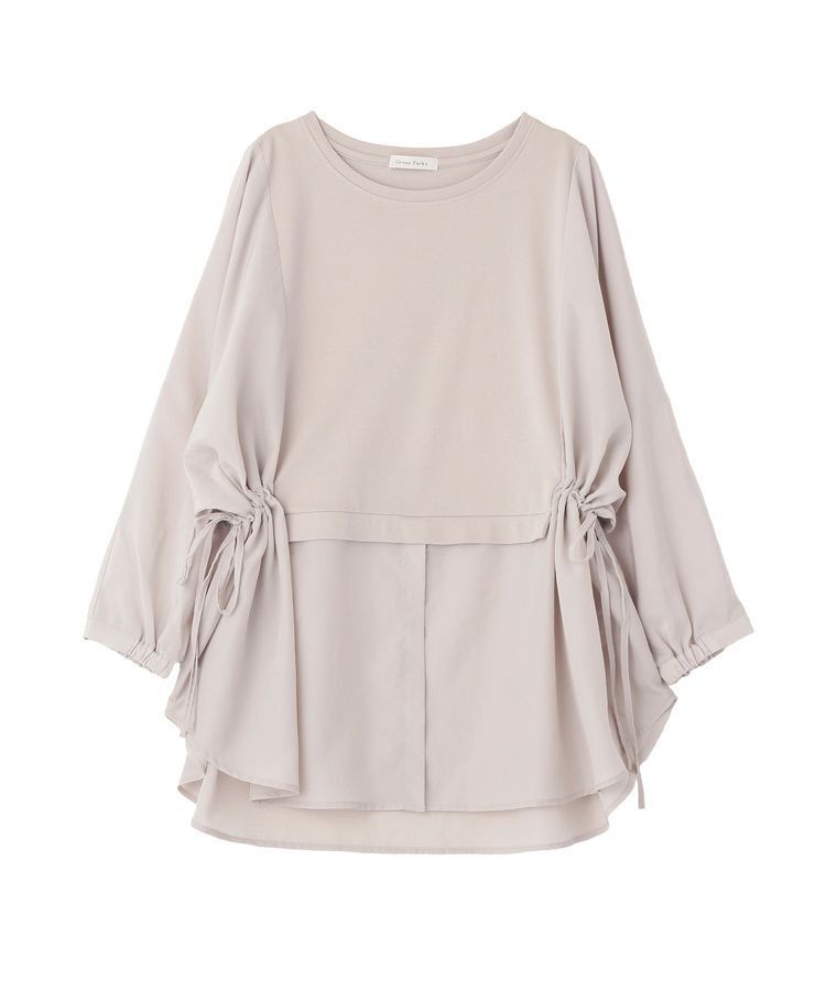 Green Parks「脇リボンドッキングチュニック」|Tシャツ・カットソー|