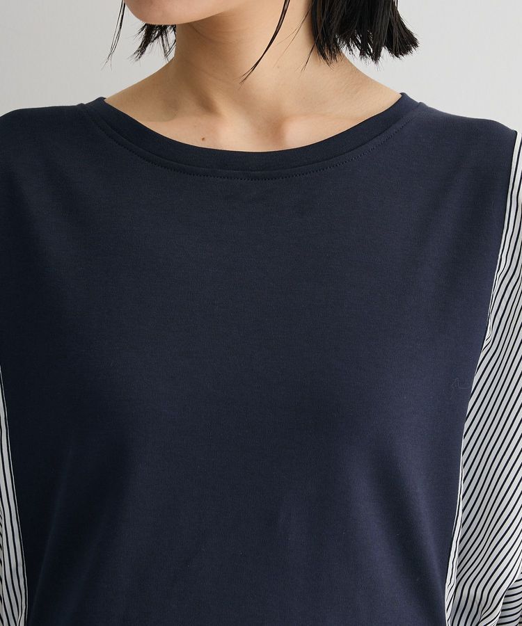 Green Parks「脇リボンドッキングチュニック」|Tシャツ・カットソー|