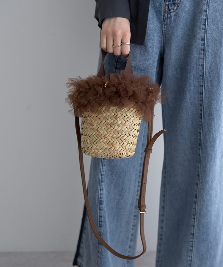 YECCA VECCA「【kakatoo】チュールフリンジカゴmini」|ショルダー・メッセンジャー|