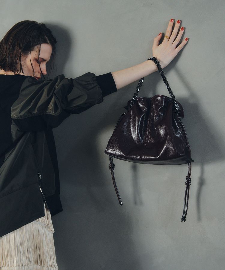 YECCA VECCA「2wayチェーンギャザーバッグ」|ハンドバッグ|