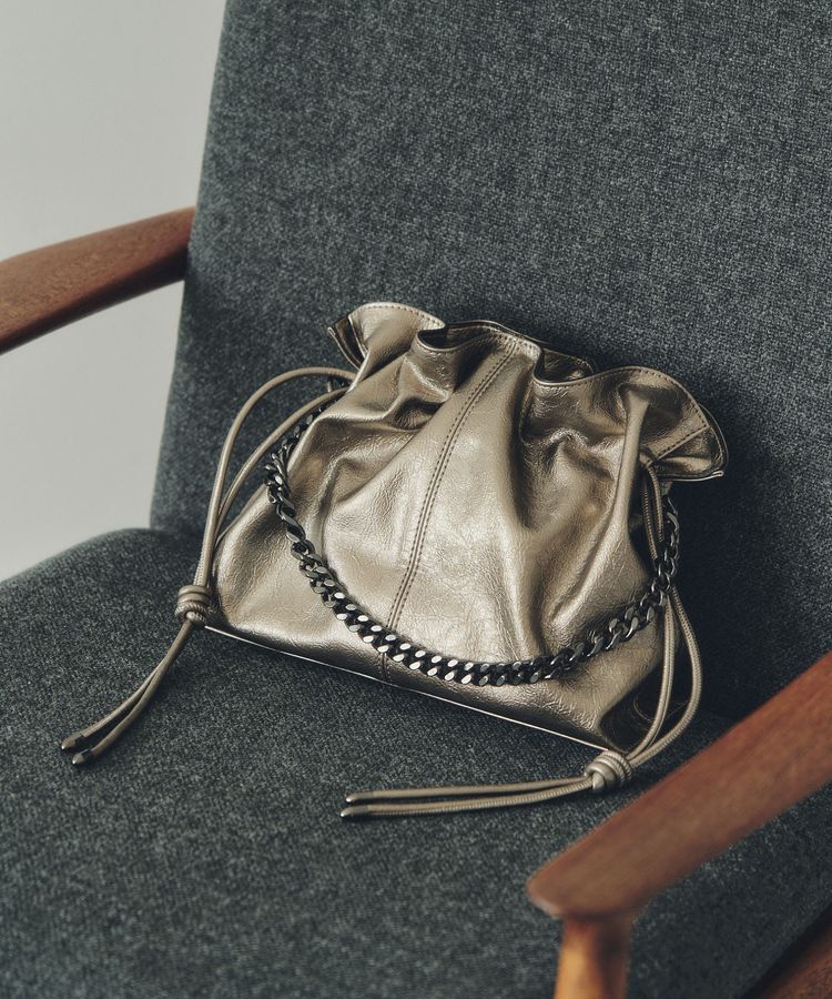 YECCA VECCA「2wayチェーンギャザーバッグ」|ハンドバッグ|