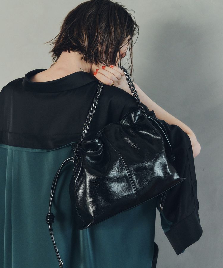 YECCA VECCA「2wayチェーンギャザーバッグ」|ハンドバッグ|