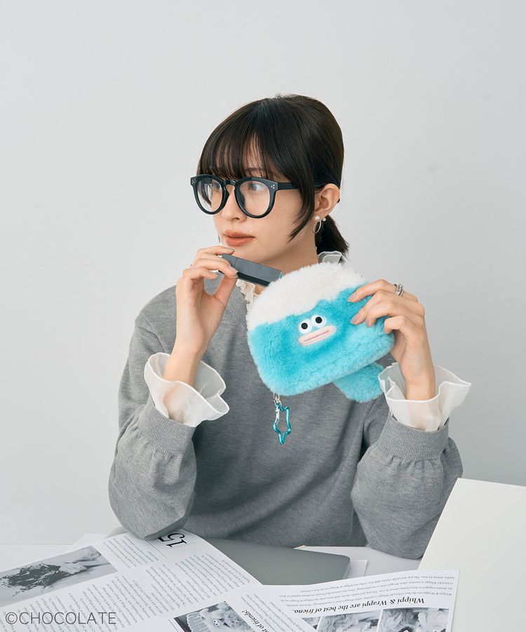 YECCA VECCA「【Whippi&Wrappi】チャームポーチ」|ポーチ|Blue