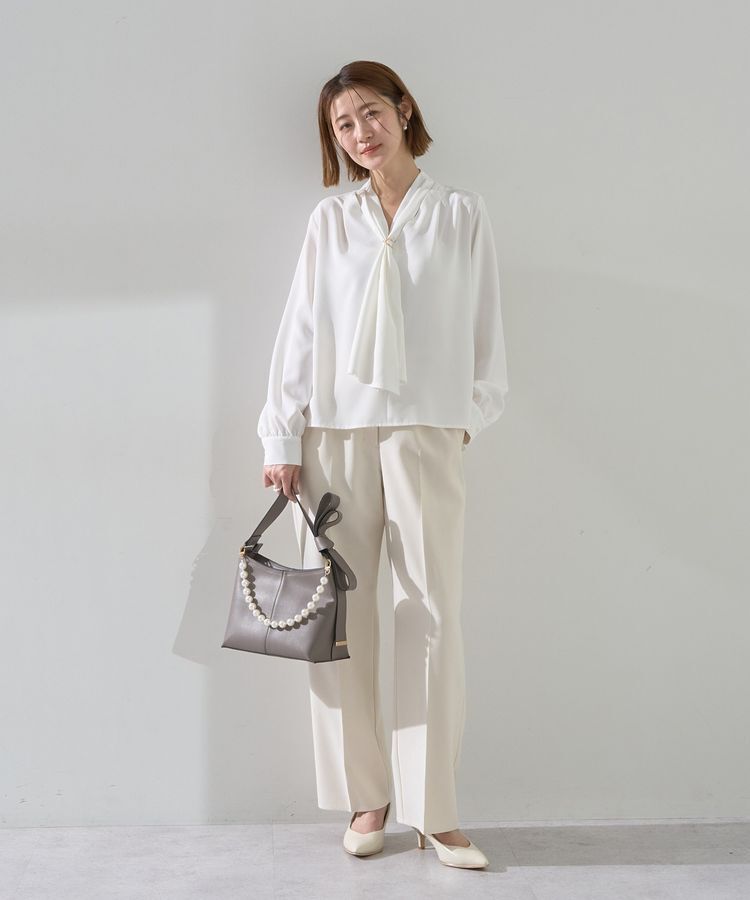 YECCA VECCA「スカーフリング付きボウタイブラウス」|シャツ・ブラウス|