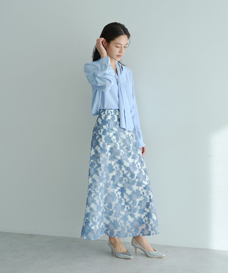 YECCA VECCA「スカーフリング付きボウタイブラウス」|シャツ・ブラウス|