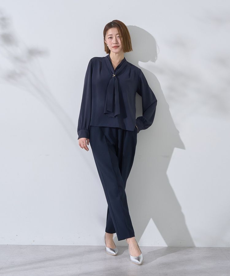 YECCA VECCA「スカーフリング付きボウタイブラウス」|シャツ・ブラウス|