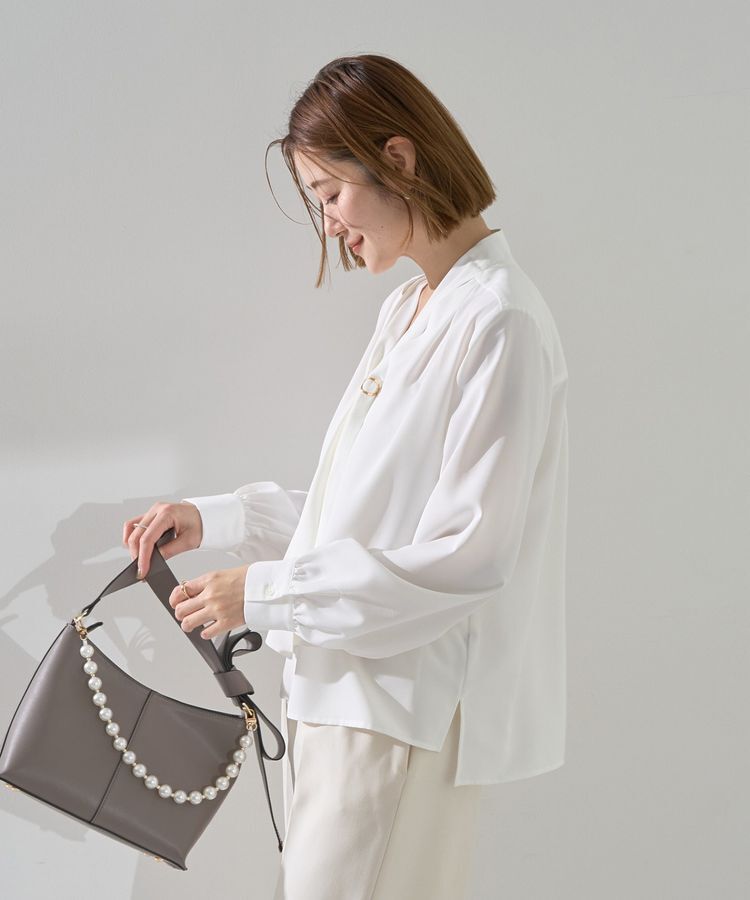 YECCA VECCA「スカーフリング付きボウタイブラウス」|シャツ・ブラウス|