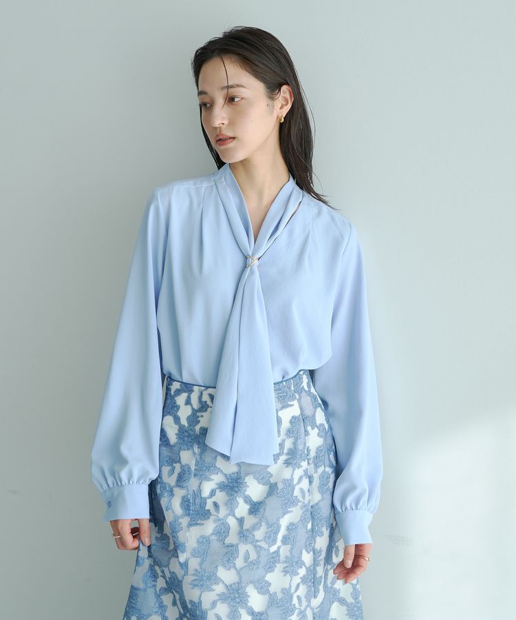 YECCA VECCA「スカーフリング付きボウタイブラウス」|シャツ・ブラウス|Sax