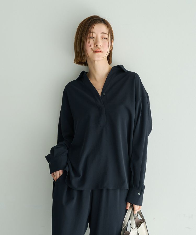 YECCA VECCA「【2点SET】スキッパーデザインセットアップ」|オールインワン|