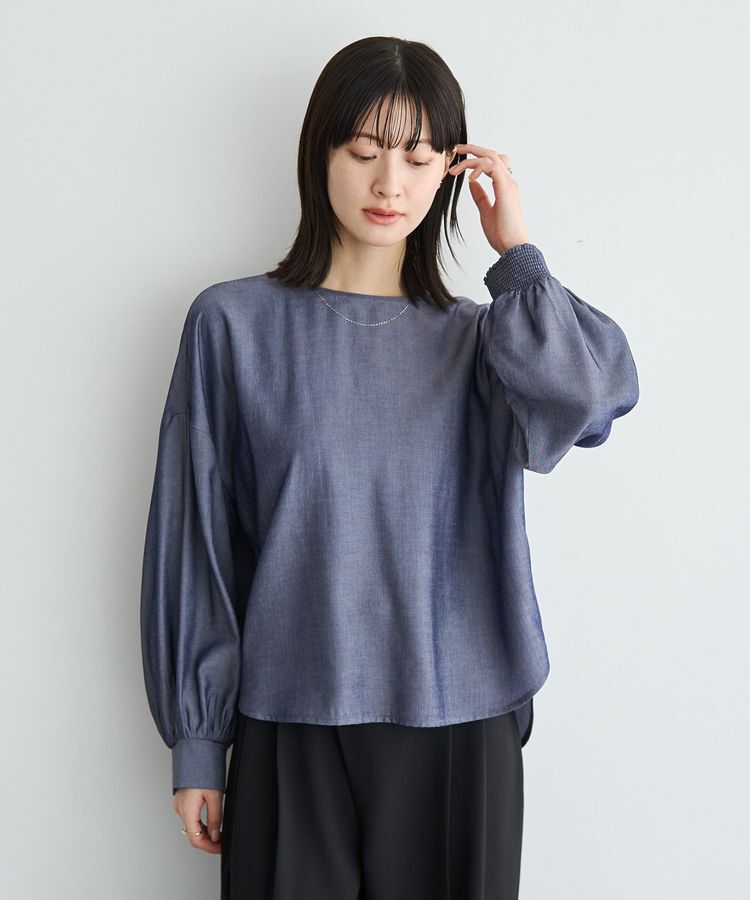 YECCA VECCA「2wayボリューム袖ブラウス」|シャツ・ブラウス|Navy