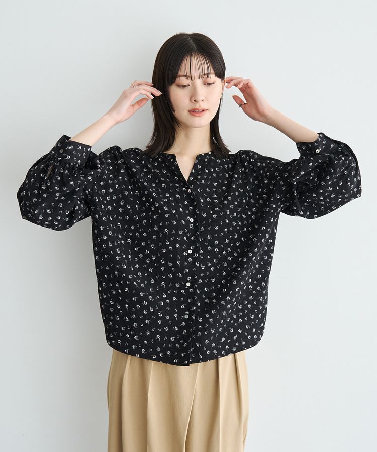 YECCA VECCA「2wayボリューム袖花柄ブラウス」|シャツ・ブラウス|
