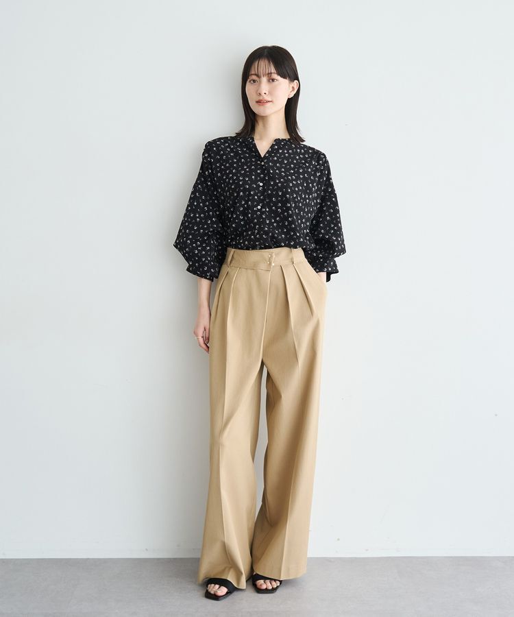 YECCA VECCA「2wayボリューム袖花柄ブラウス」|シャツ・ブラウス|