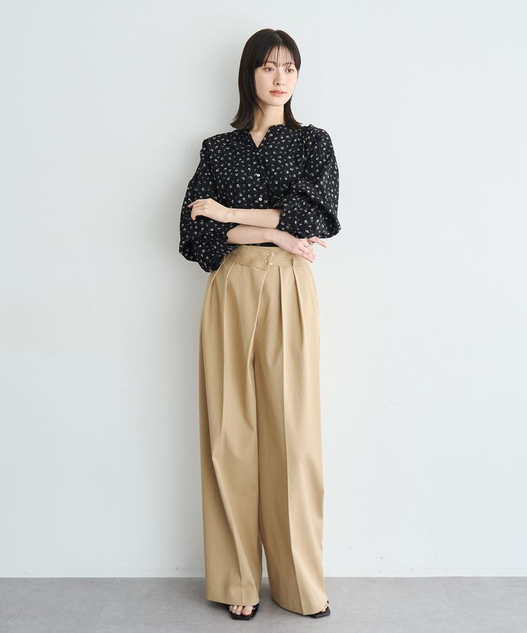 YECCA VECCA「2wayボリューム袖花柄ブラウス」|シャツ・ブラウス|