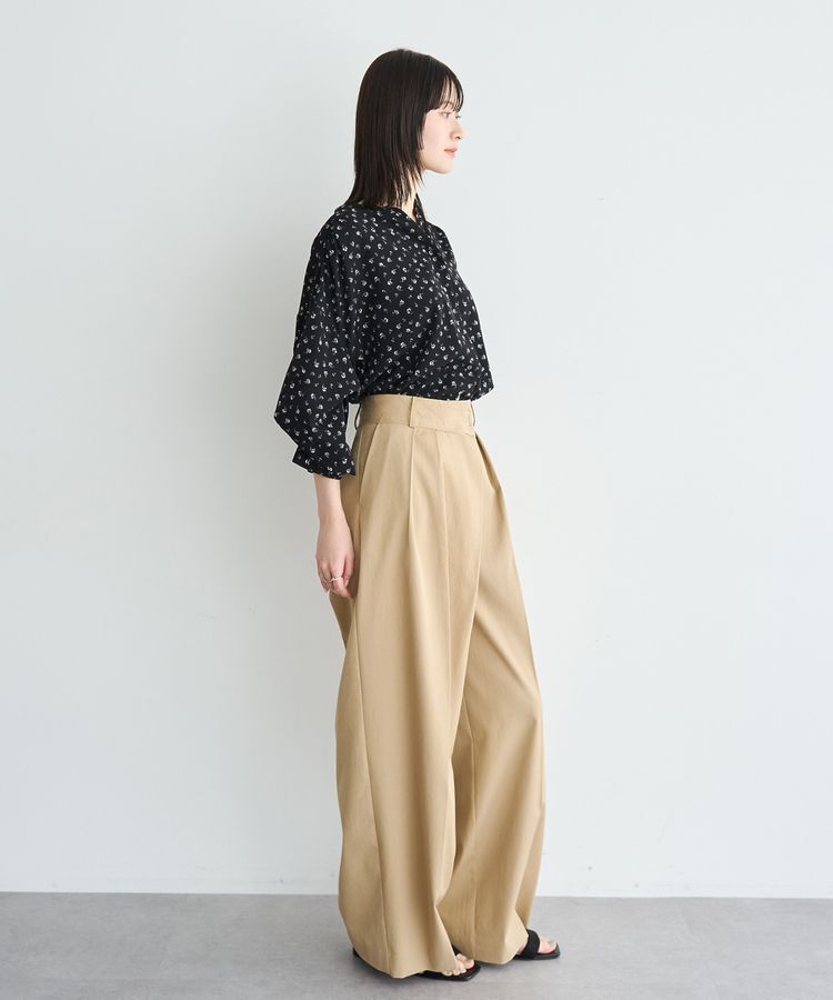 YECCA VECCA「2wayボリューム袖花柄ブラウス」|シャツ・ブラウス|