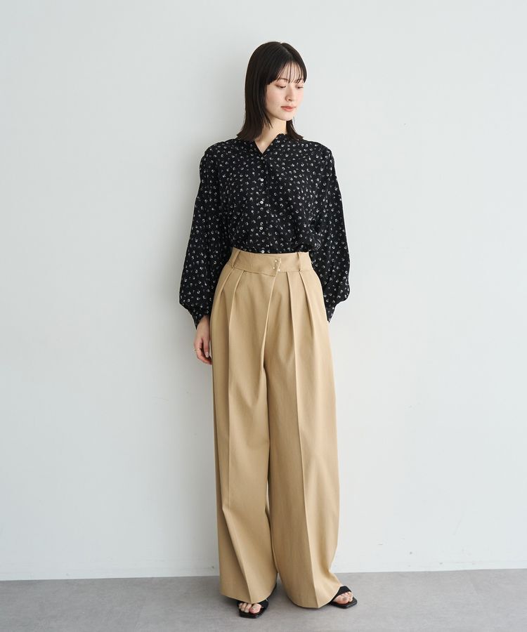 YECCA VECCA「2wayボリューム袖花柄ブラウス」|シャツ・ブラウス|