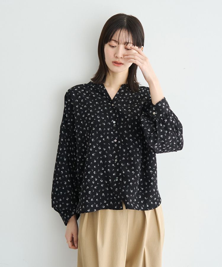 YECCA VECCA「2wayボリューム袖花柄ブラウス」|シャツ・ブラウス|