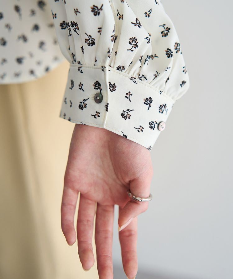 YECCA VECCA「2wayボリューム袖花柄ブラウス」|シャツ・ブラウス|