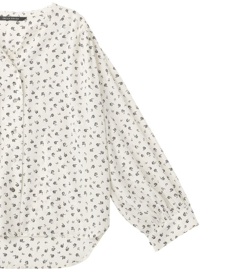 YECCA VECCA「2wayボリューム袖花柄ブラウス」|シャツ・ブラウス|