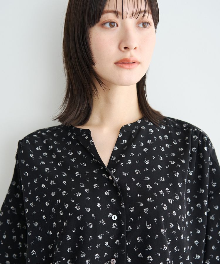 YECCA VECCA「2wayボリューム袖花柄ブラウス」|シャツ・ブラウス|