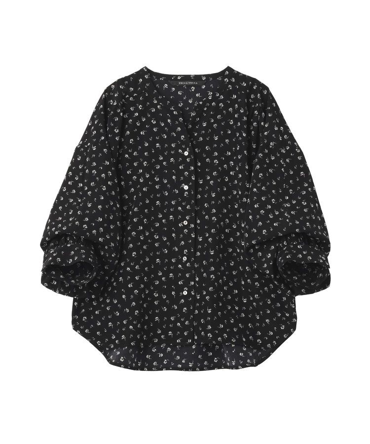 YECCA VECCA「2wayボリューム袖花柄ブラウス」|シャツ・ブラウス|