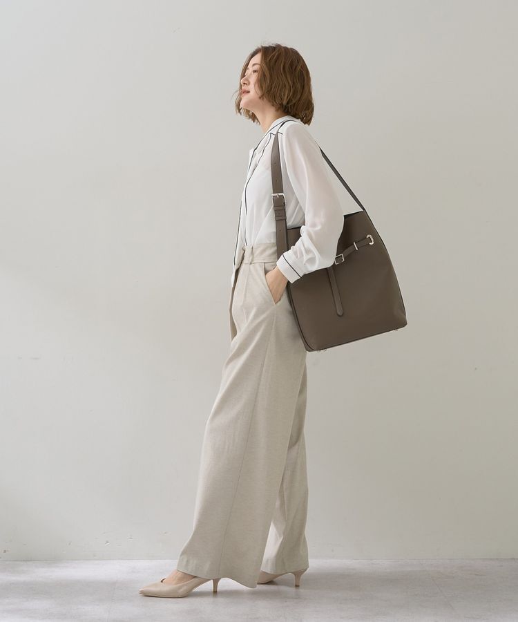 YECCA VECCA「【A4対応】ベルトデザインワンハンドルショルダーバッグ」|ショルダー・メッセンジャー|