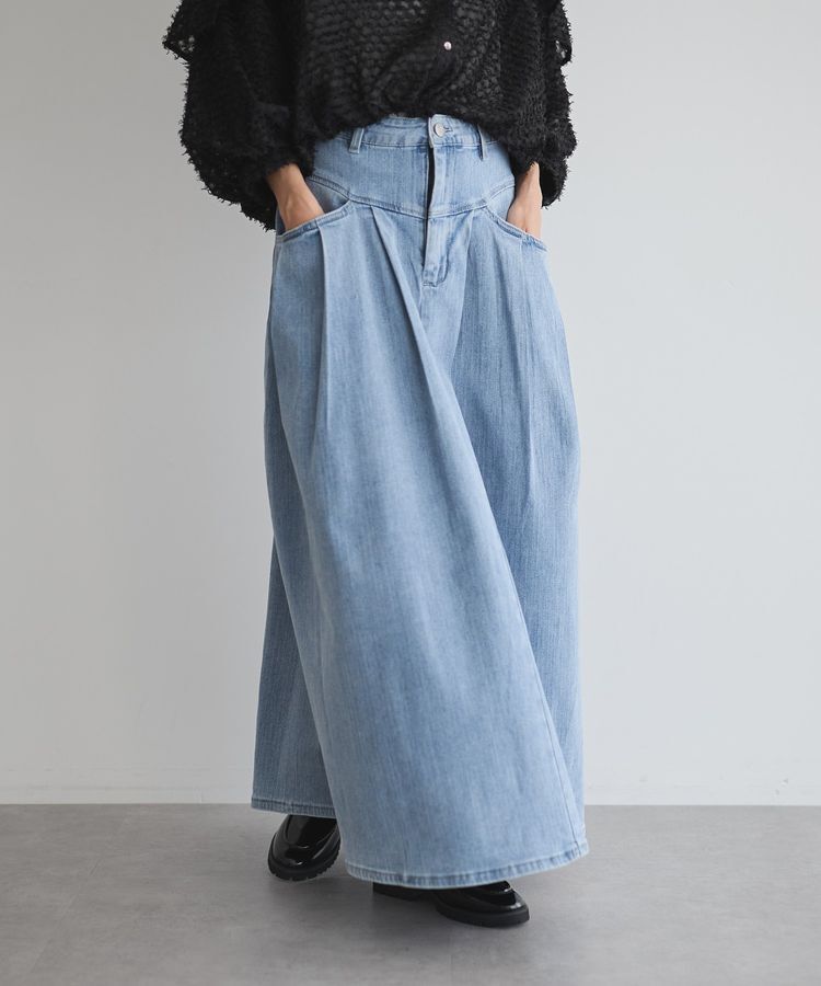 GARAGE OF GOOD CLOTHING「ボリュームタックデニムスカート」|スカート|