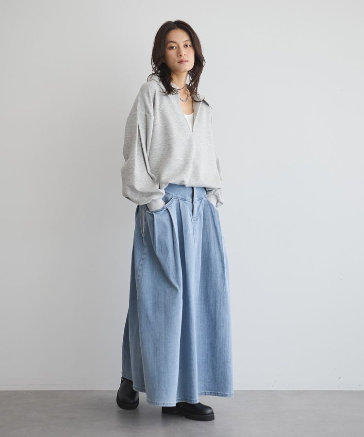 GARAGE OF GOOD CLOTHING「ボリュームタックデニムスカート」|スカート|