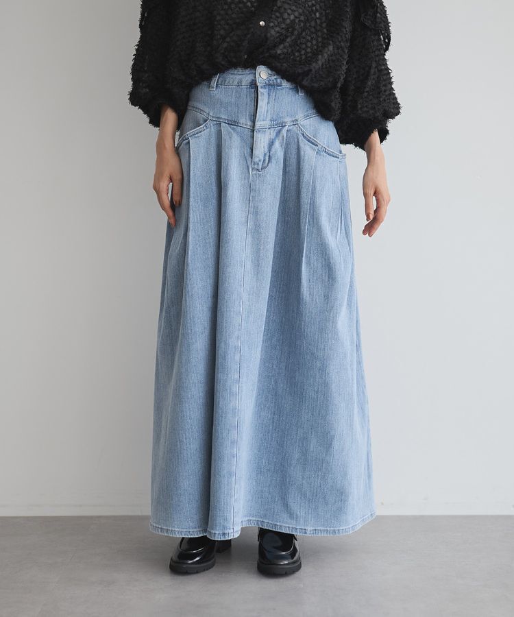 GARAGE OF GOOD CLOTHING「ボリュームタックデニムスカート」|スカート|