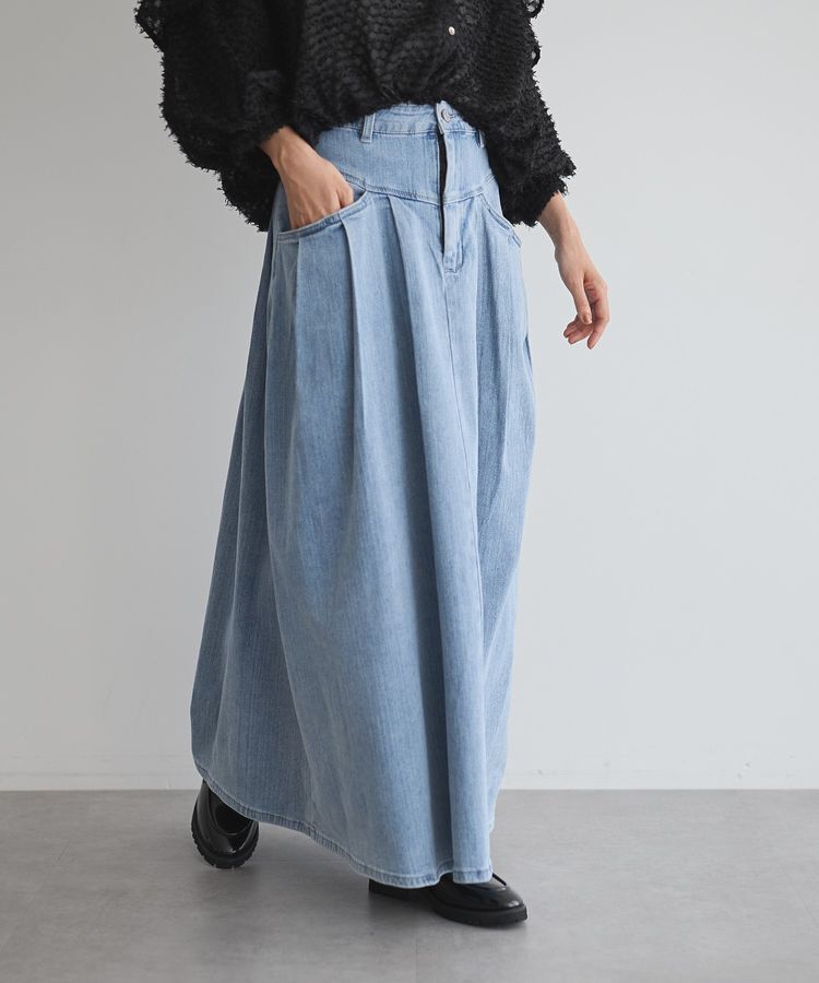 GARAGE OF GOOD CLOTHING「ボリュームタックデニムスカート」|スカート|