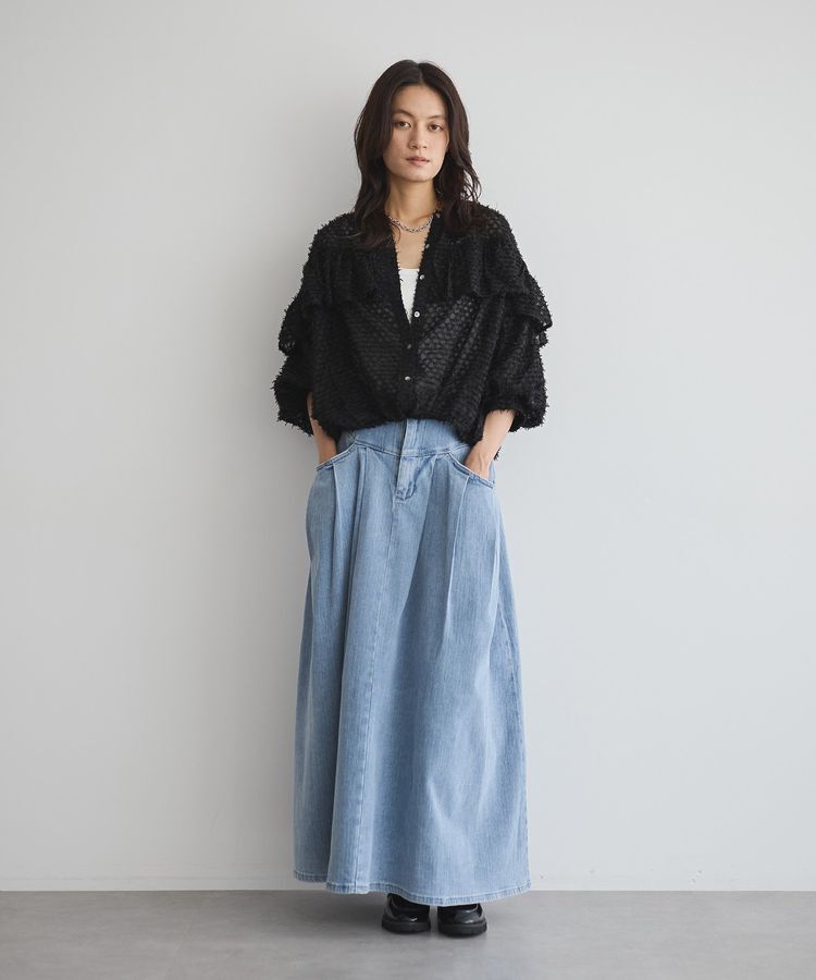 GARAGE OF GOOD CLOTHING「ボリュームタックデニムスカート」|スカート|