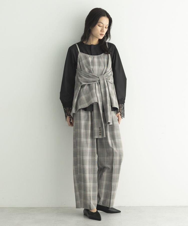 GARAGE OF GOOD CLOTHING「【日本製】チェックBOXタックテーパードパンツ」|その他|