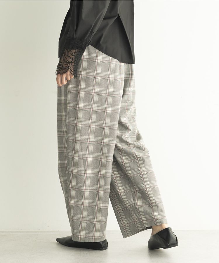 GARAGE OF GOOD CLOTHING「【日本製】チェックBOXタックテーパードパンツ」|その他|
