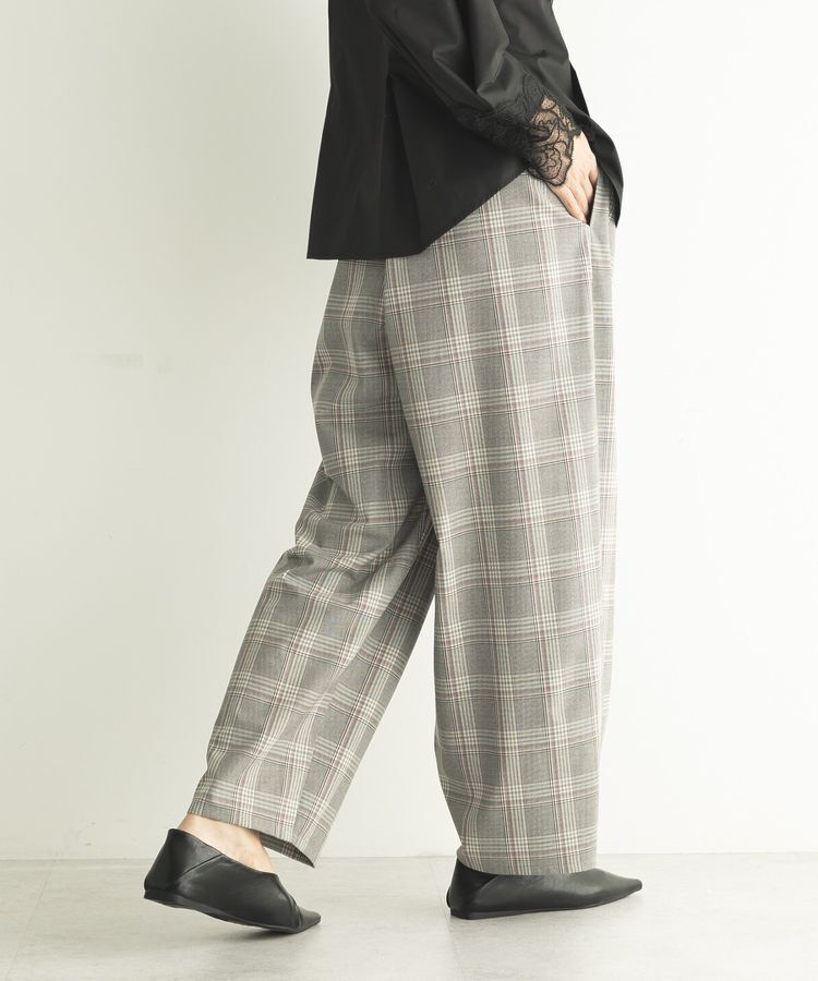 GARAGE OF GOOD CLOTHING「【日本製】チェックBOXタックテーパードパンツ」|その他|