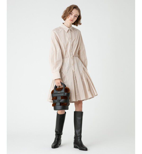 LOULOU WILLOUGHBY「【LOULOU WILLOUGHBY】タフタギャザーミニワンピース」|ワンピース|