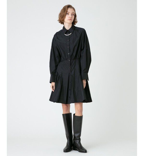 LOULOU WILLOUGHBY「【LOULOU WILLOUGHBY】タフタギャザーミニワンピース」|ワンピース|