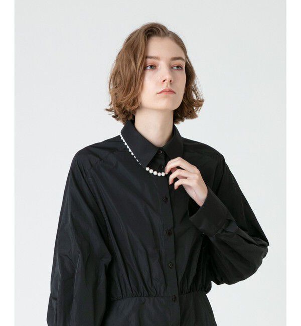 LOULOU WILLOUGHBY「【LOULOU WILLOUGHBY】タフタギャザーミニワンピース」|ワンピース|