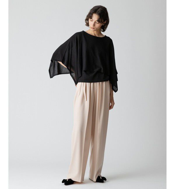 allureville「ギャバタックモダンワイドパンツ」|その他|