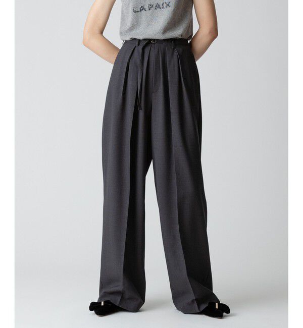 allureville「ギャバタックモダンワイドパンツ」|その他|