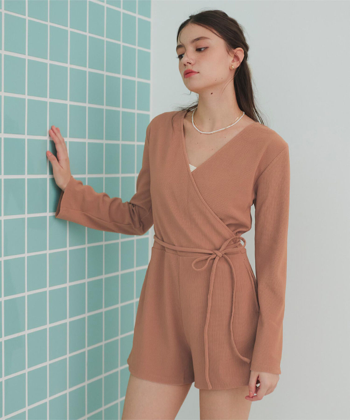 SEA DRESS「カシュクールオールインワン」|コンビネゾン|