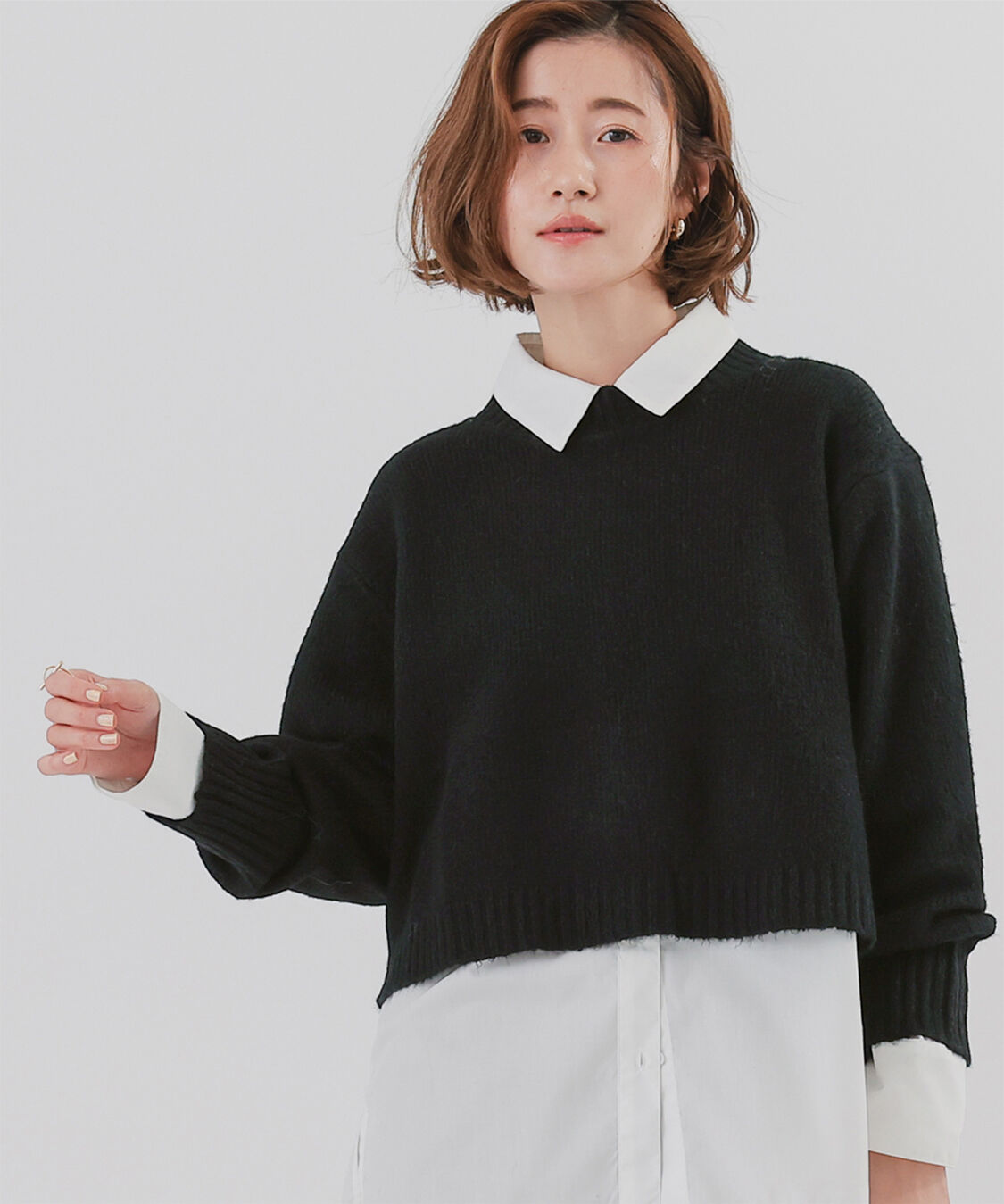 ur's「クルーネッククロップドオーバーサイズニット」|ニット・セーター|