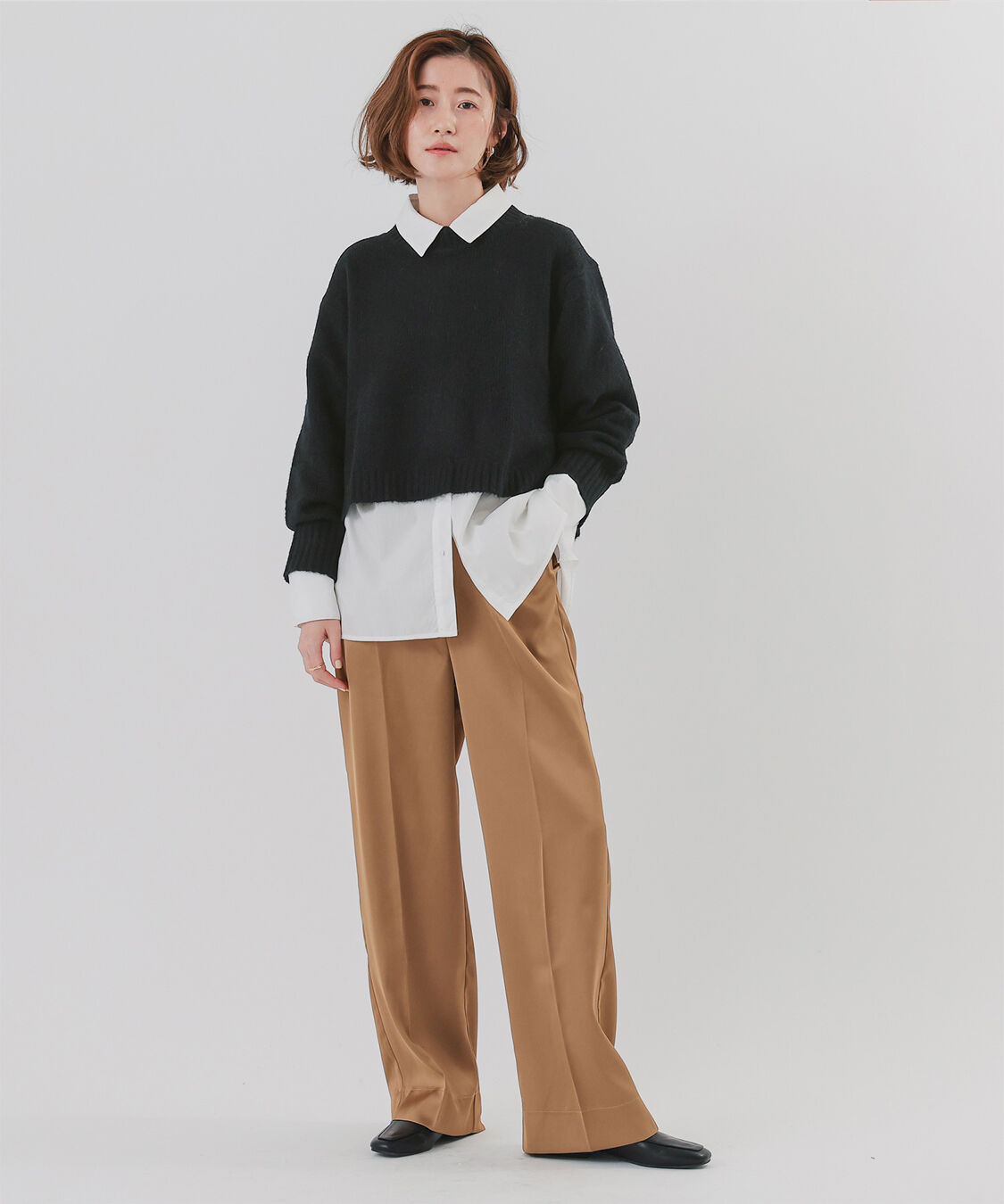 ur's「クルーネッククロップドオーバーサイズニット」|ニット・セーター|