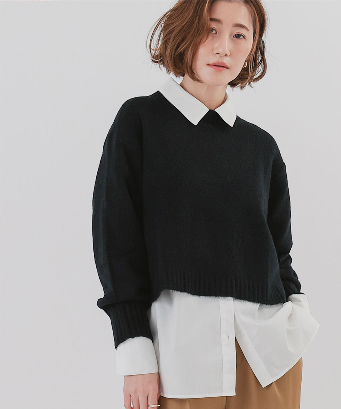 ur's「クルーネッククロップドオーバーサイズニット」|ニット・セーター|