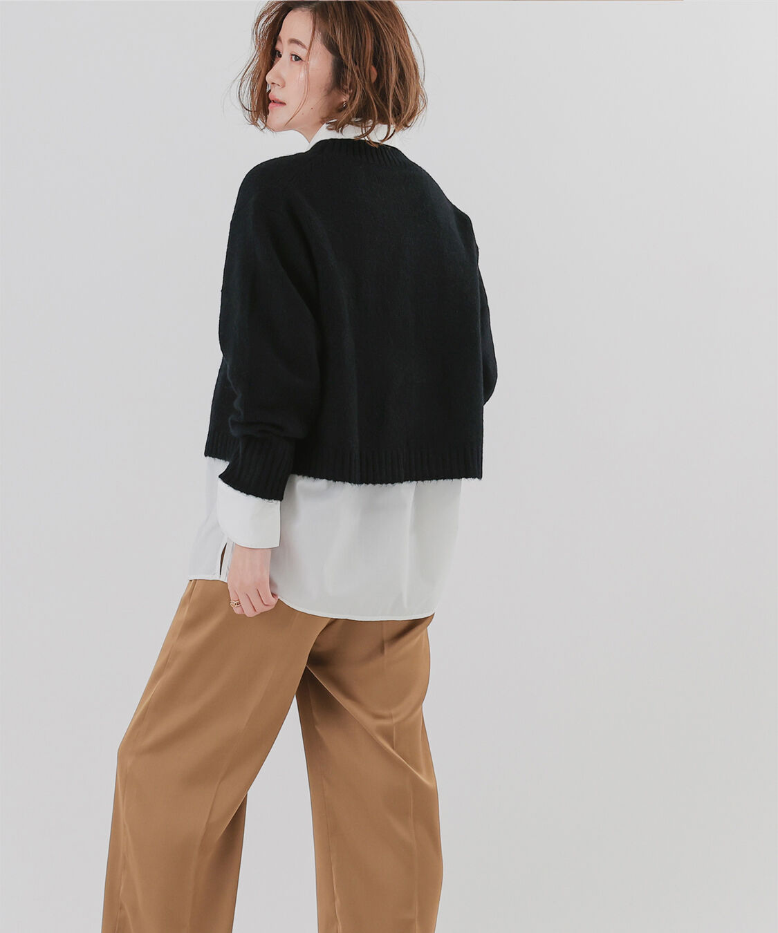 ur's「クルーネッククロップドオーバーサイズニット」|ニット・セーター|