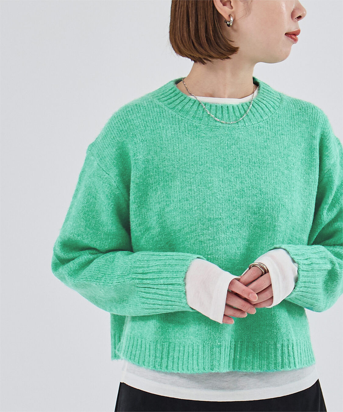 ur's「クルーネッククロップドオーバーサイズニット」|ニット・セーター|