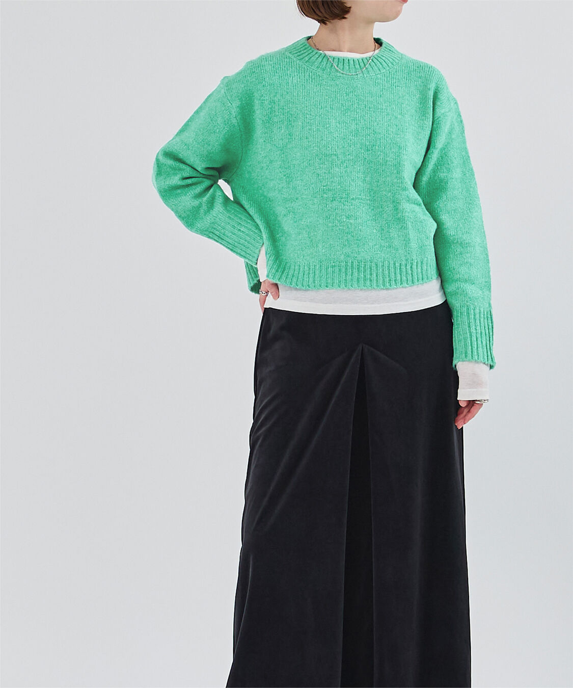 ur's「クルーネッククロップドオーバーサイズニット」|ニット・セーター|